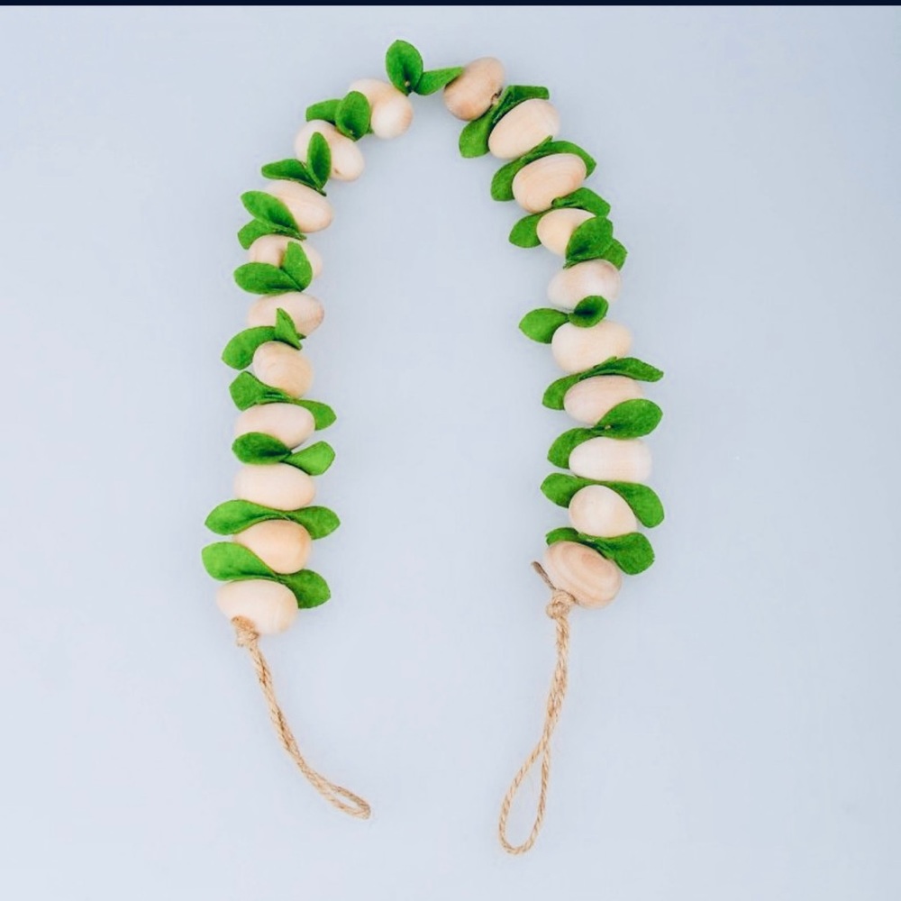 Target Wooden/ Natural Beaded Egg Garland - Picture 5 of 7